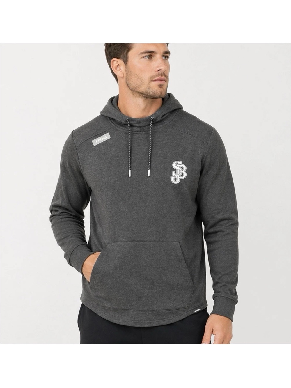 Legends Hawthorne Tech Hoodie Mens S Gray Graphic Pullover Stretch Performance